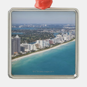 USA Florida, Miami, Cityscape med stranden Julgransprydnad Metall