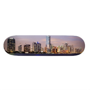 USA Florida, Miami horisont på skymning 2 Skateboard Bräda 20,5 Cm