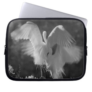 USA, Florida, Sillgarderob (Ardea alba) infraröd 3 Laptop Fodral
