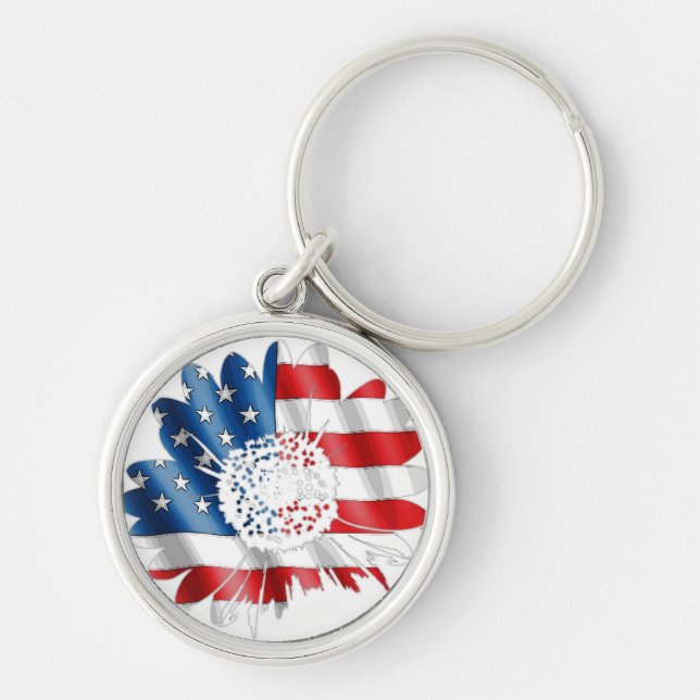 USA Flower Nyckelring (Framsidan)