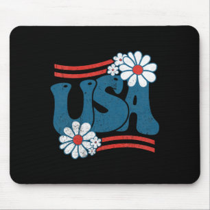 USA Flower Patriotic 4:e juli Groovy American Musmatta