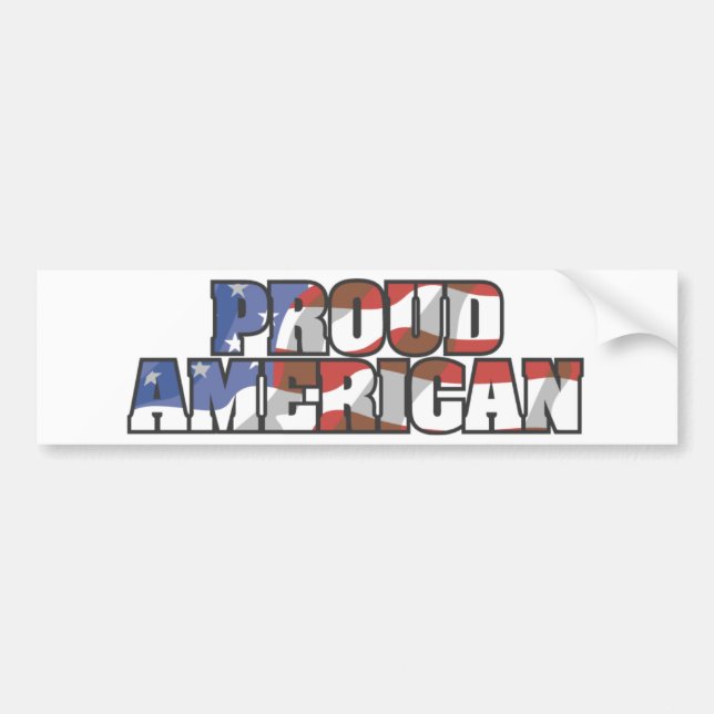 USA-Flowing Proud American Bildekal (Framsidan)