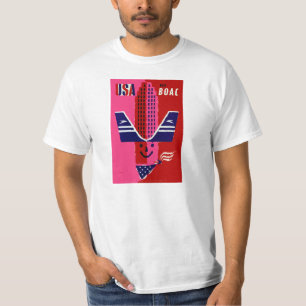 USA ~-fluga BOAC Tee Shirt