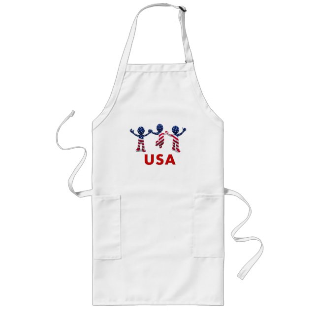 USA folk Långt Förkläde (Framsidan)