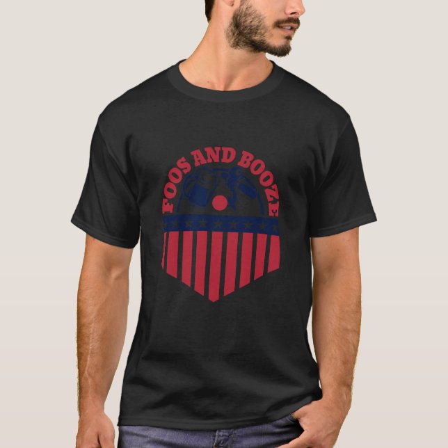 USA Foos och roligt dricka skämt för sprit T Shirt (Framsida)
