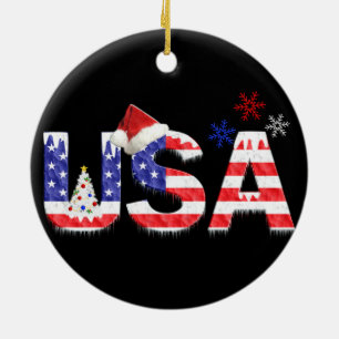 USA för jul Julgransprydnad Keramik