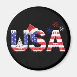 USA för jul Magnet