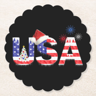 USA för jul Underlägg Papper