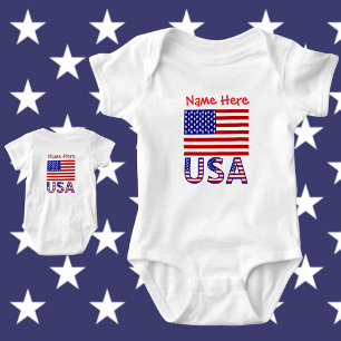 USA Förenade Staterna Amerika Röd Personlig T Shirt