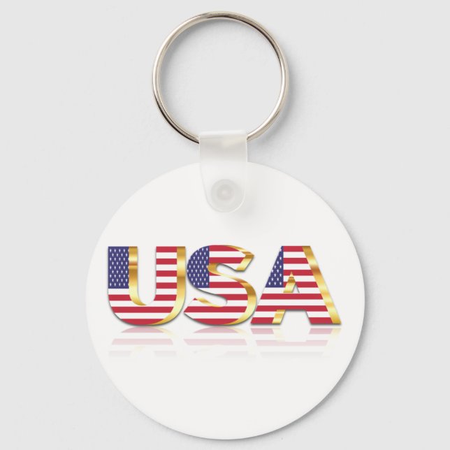USA - Förenta staterna - Flagga - Patriotic Nyckelring (Framsida)
