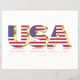 USA - Förenta staterna - Flagga - Patriotic Reklamblad