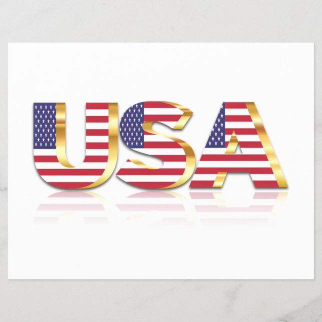 USA - Förenta staterna - Flagga - Patriotic Reklamblad (Framsidan)