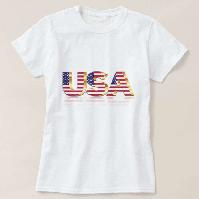 USA - Förenta staterna - Flagga - Patriotic T Shirt (Design framsida)