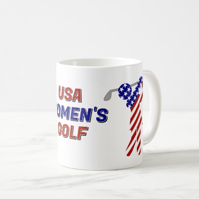 USA Fosterländska Kvinnors Golf Kaffemugg (Framsida höger)