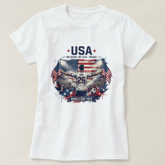 USA Fotboll 2026 Fan Utstyr Patriotisk Amerikansk T Shirt