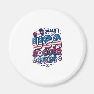 USA Fotboll 2026 Fotboll Fet Land Typografi Tra Magnet