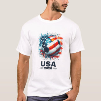 USA Fotboll 2026 Patriotisk Fotboll T Shirt