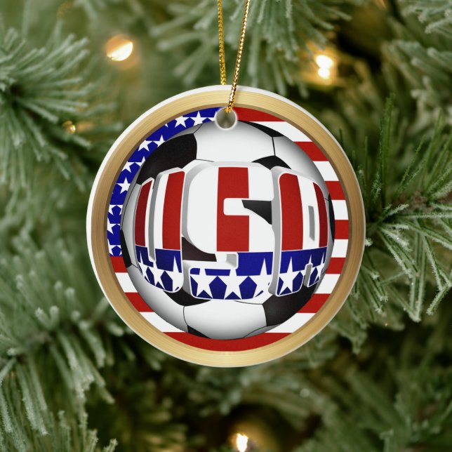 USA Fotboll Boll Sporter Julgransprydnad Keramik (Träd)