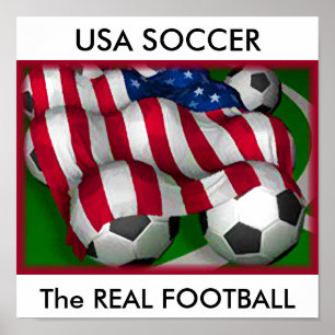 USA FOTBOLL, den VERKLIGA FOTBOLLaffischen Poster
