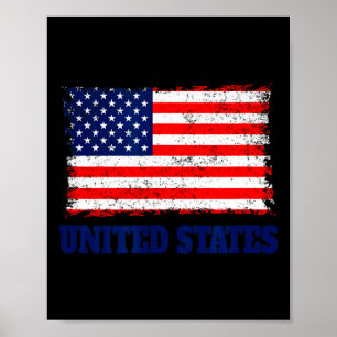 Usa fotboll fan 2022 Flagga för Usa Patriot T Poster