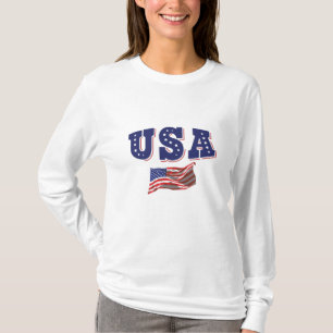 USA Fotboll Fan Jersey Tröja Amerikansk Flagga