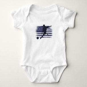 USA Fotboll Fan Jersey Tröja Amerikansk Flagga
