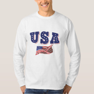 USA Fotboll Fan Tröja Shirt Amerikansk Flagga