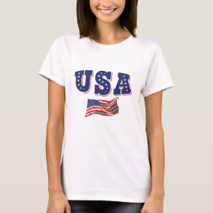 USA Fotboll Fan Tröja Shirt Amerikansk Flagga