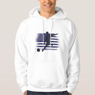 USA Fotboll Fan Tröja Shirt Amerikansk Flagga Hoodie