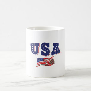 USA Fotboll Fan Tröja Shirt Amerikansk Flagga Kaffemugg