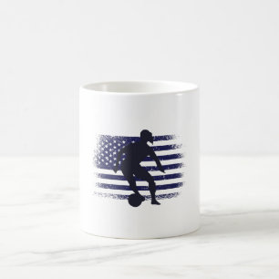 USA Fotboll Fan Tröja Shirt Amerikansk Flagga Kaffemugg