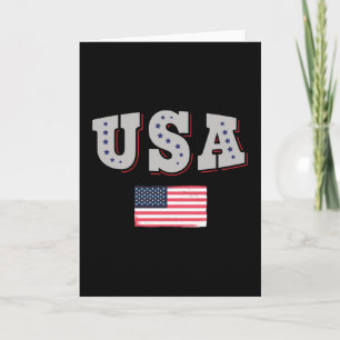 USA Fotboll Fan Tröja Shirt Amerikansk Flagga Kort