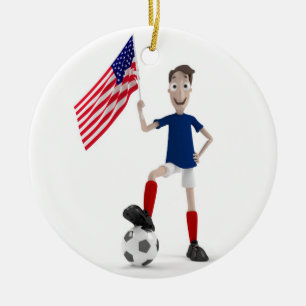 USA fotboll Julgransprydnad Keramik