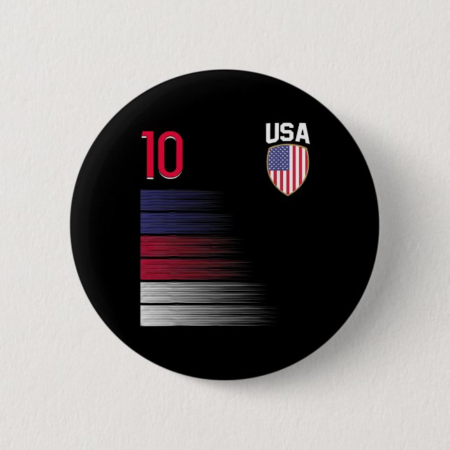 Usa Fotboll Ll Flagga Tröja  Knapp (Framsida)