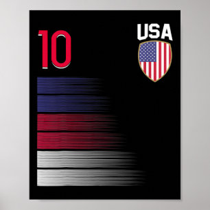 Usa Fotboll Ll Flagga Tröja Poster