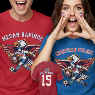 USA Fotboll Örn National Lag Patriotisk Grafik T Shirt
