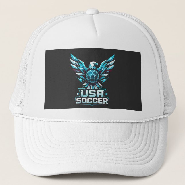 USA Fotboll Örn Neon Trucker Hatt Keps (Framsida)