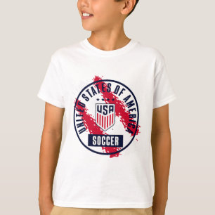 Usa Fotboll Retro-målning Heather Uswnt Officiellt T Shirt