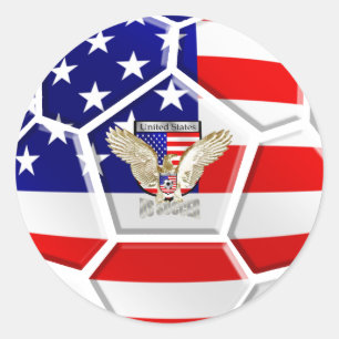 USA-fotboll Runt Klistermärke