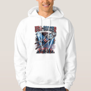 USA Fotboll Skelett Anfallare Nationer Premium Spo Hoodie