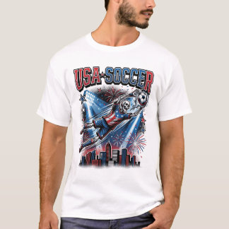 USA Fotboll Skelett Anfallare Nationer Premium Spo T Shirt