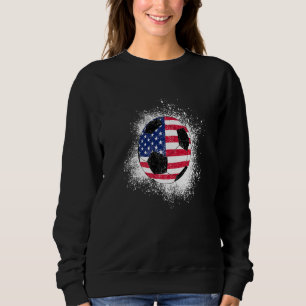USA Fotbollboll Flagga Amerikansk Flagga Fotbollsl T Shirt