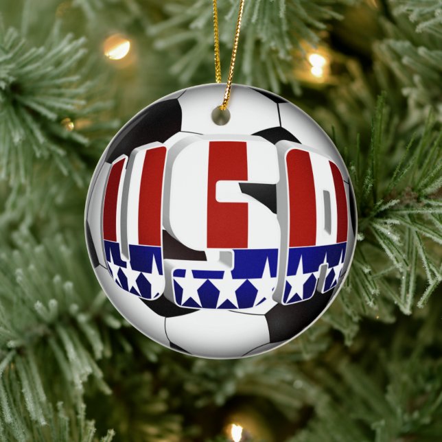 USA Fotbollboll Sporter Julgransprydnad Keramik (Träd)
