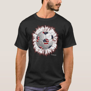 USA fotbollFlagball manar färgade skjorta Tee Shirt