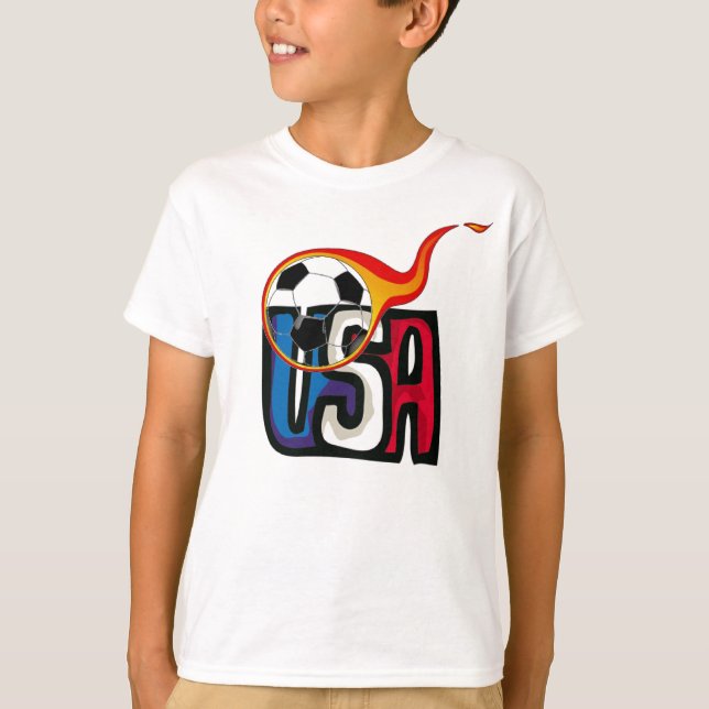 USA fotbollpojke T-Shrit Tee (Framsida)