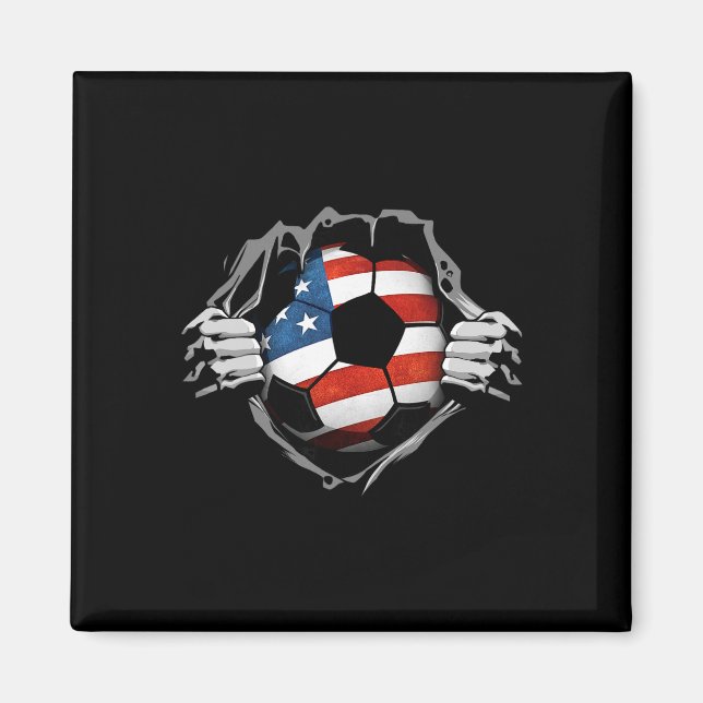 USA Fotbolls Tröja USA Support  Magnet (Framsidan)