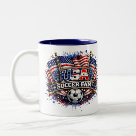 USA-fotbollsfan | Amerikansk Två-Tonad Mugg