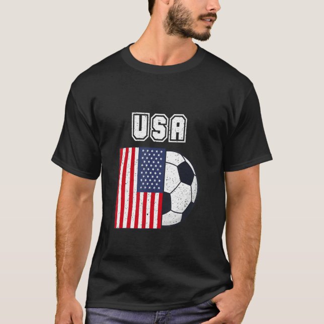 Usa-fotbollsteamets Flagga T Shirt (Framsida)