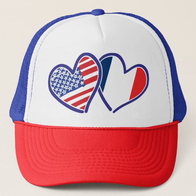 USA—Frankrike-Kärlek Keps (Framsida)