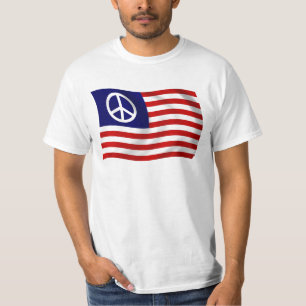 USA Fredstecken Flagg T-shirt
